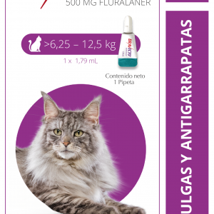 BRAVECTO 6,25-12,5KG Solución tópica 500 mg GATOS.